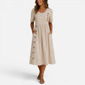 Colette Striped Midi Dress — view 1