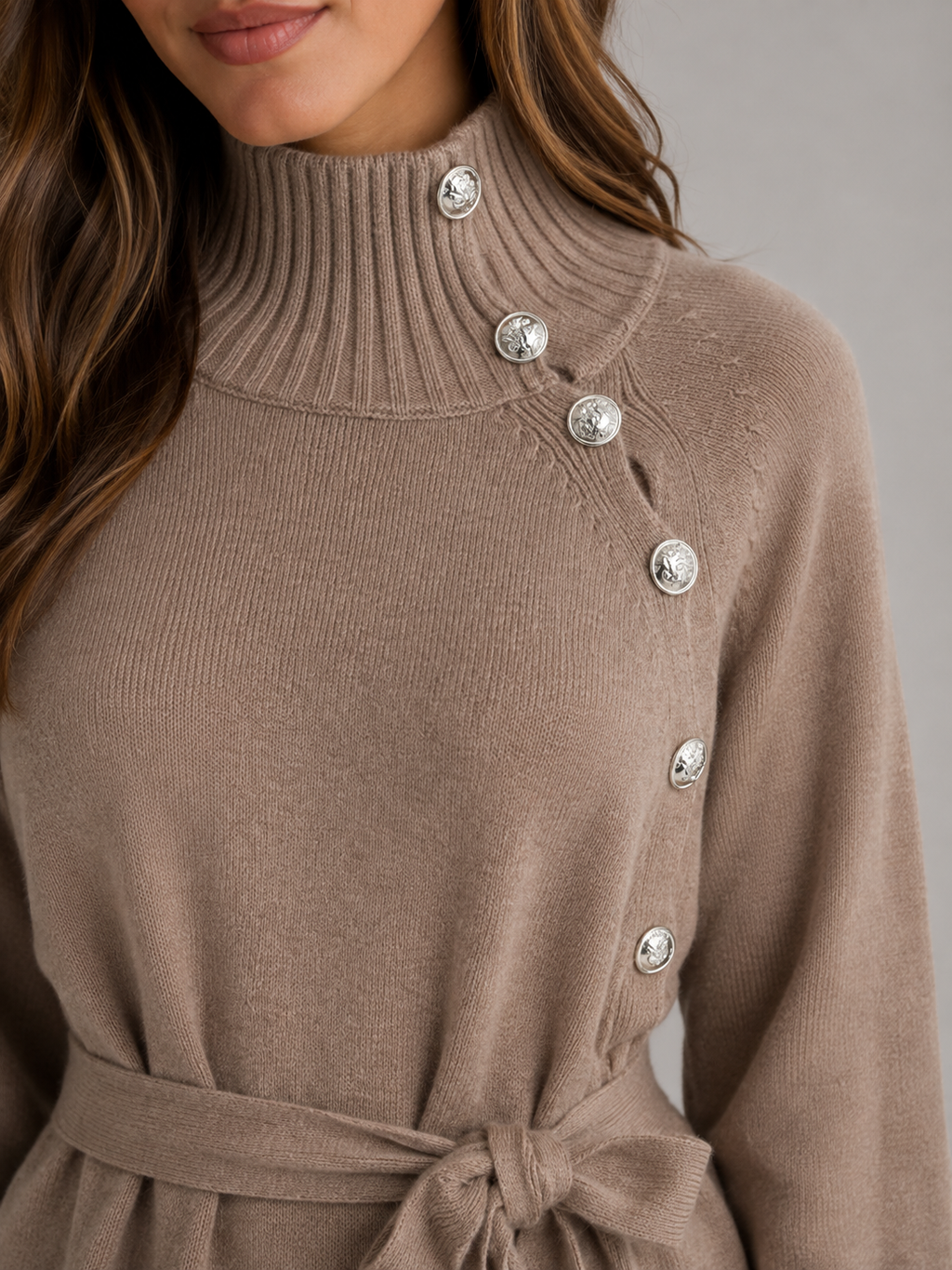 Halle Roll-Neck Knit Dress — view 6