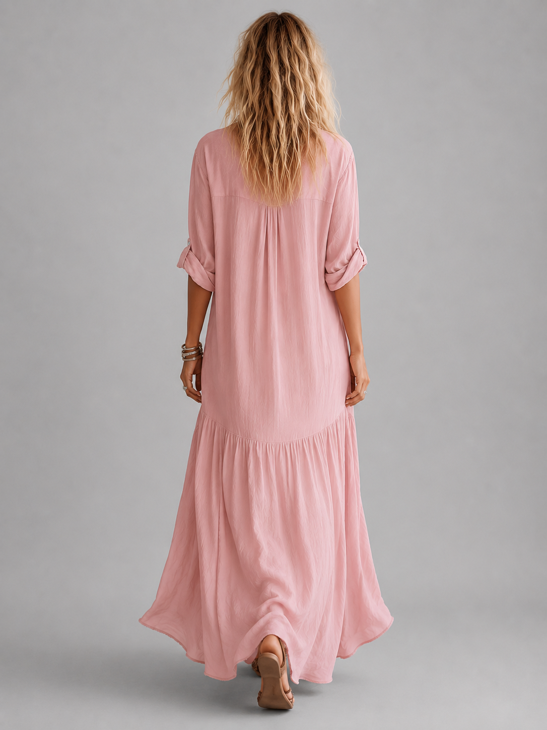 Aurelie Linen Maxi Dress — view 3