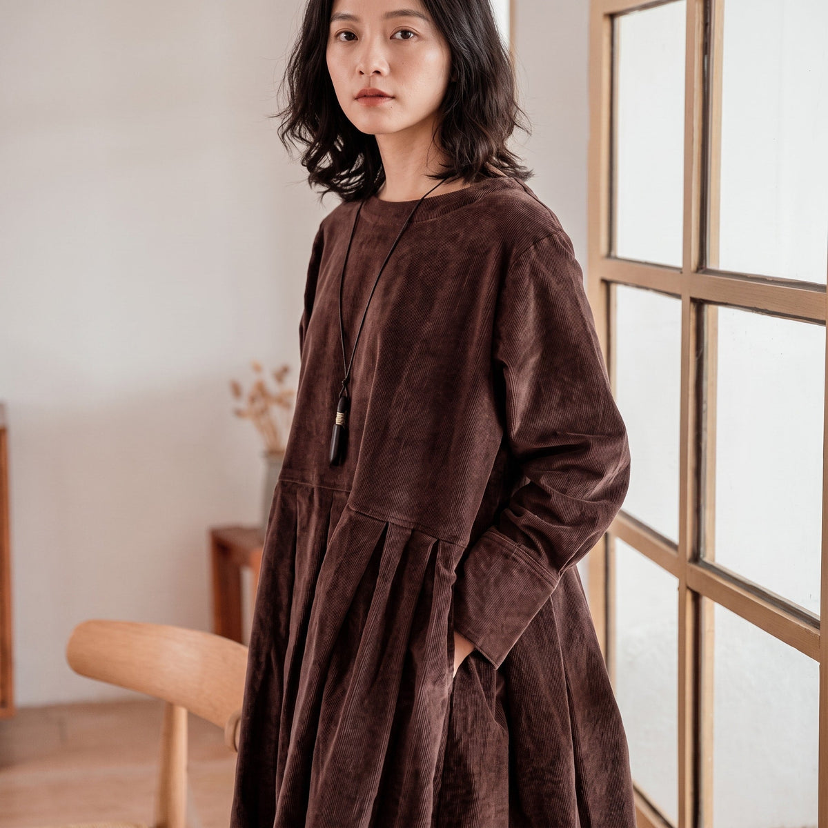 Ines Pleated Swing Dress — view 5