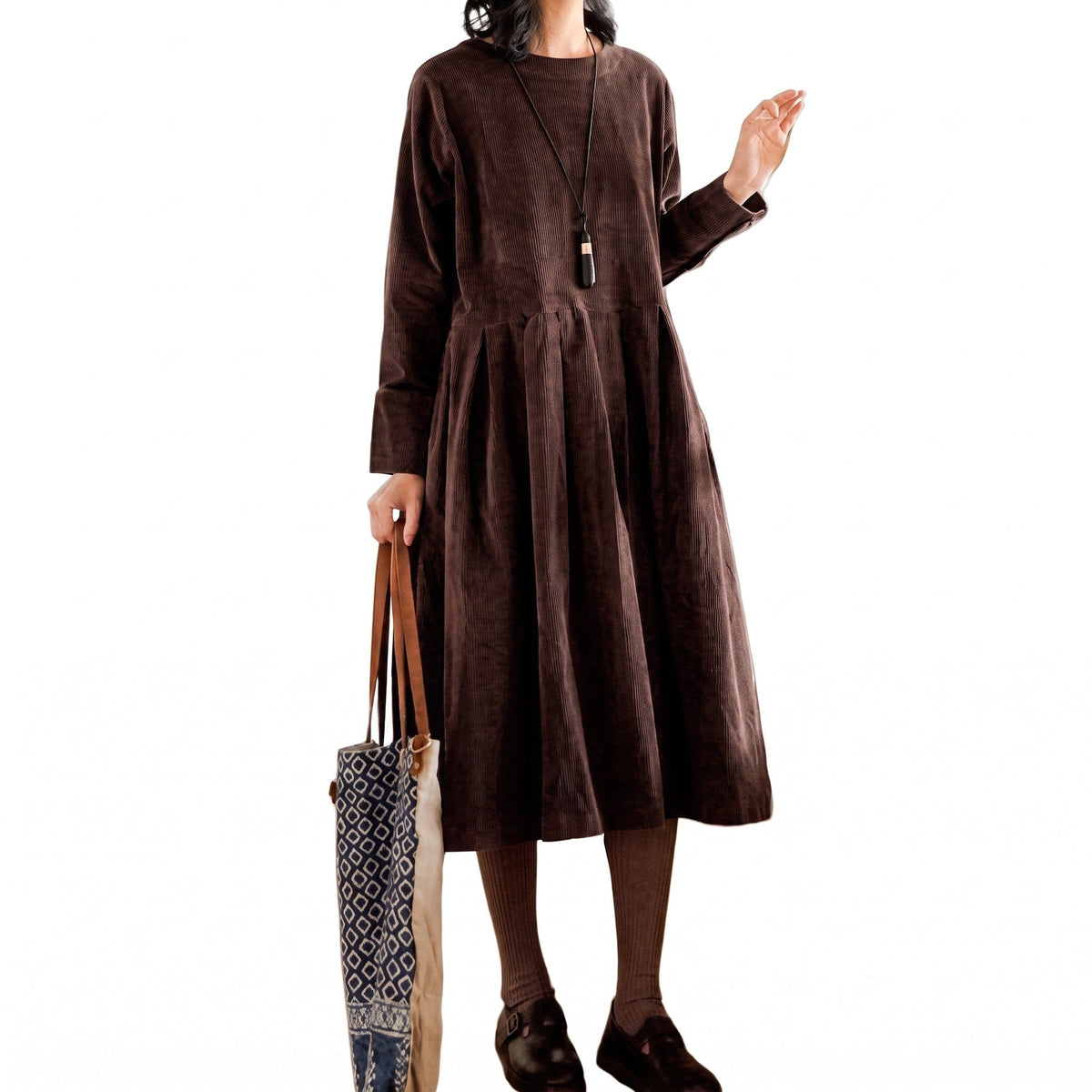 Ines Pleated Swing Dress — view 4